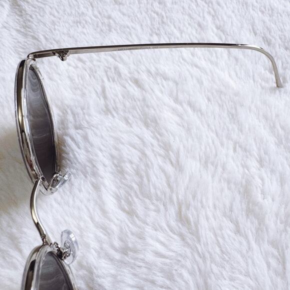 Dean Black w/ Silver Rims Round Sunglasses - Picture 6 of 13